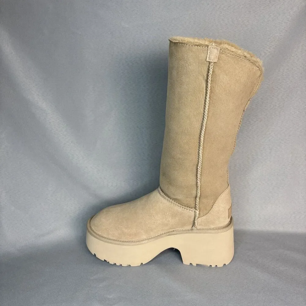 New UGG Classic Tall 8 New Heights Cuffable Suede Platform Sand Boots SOLD OUT! - Picture 10 of 16